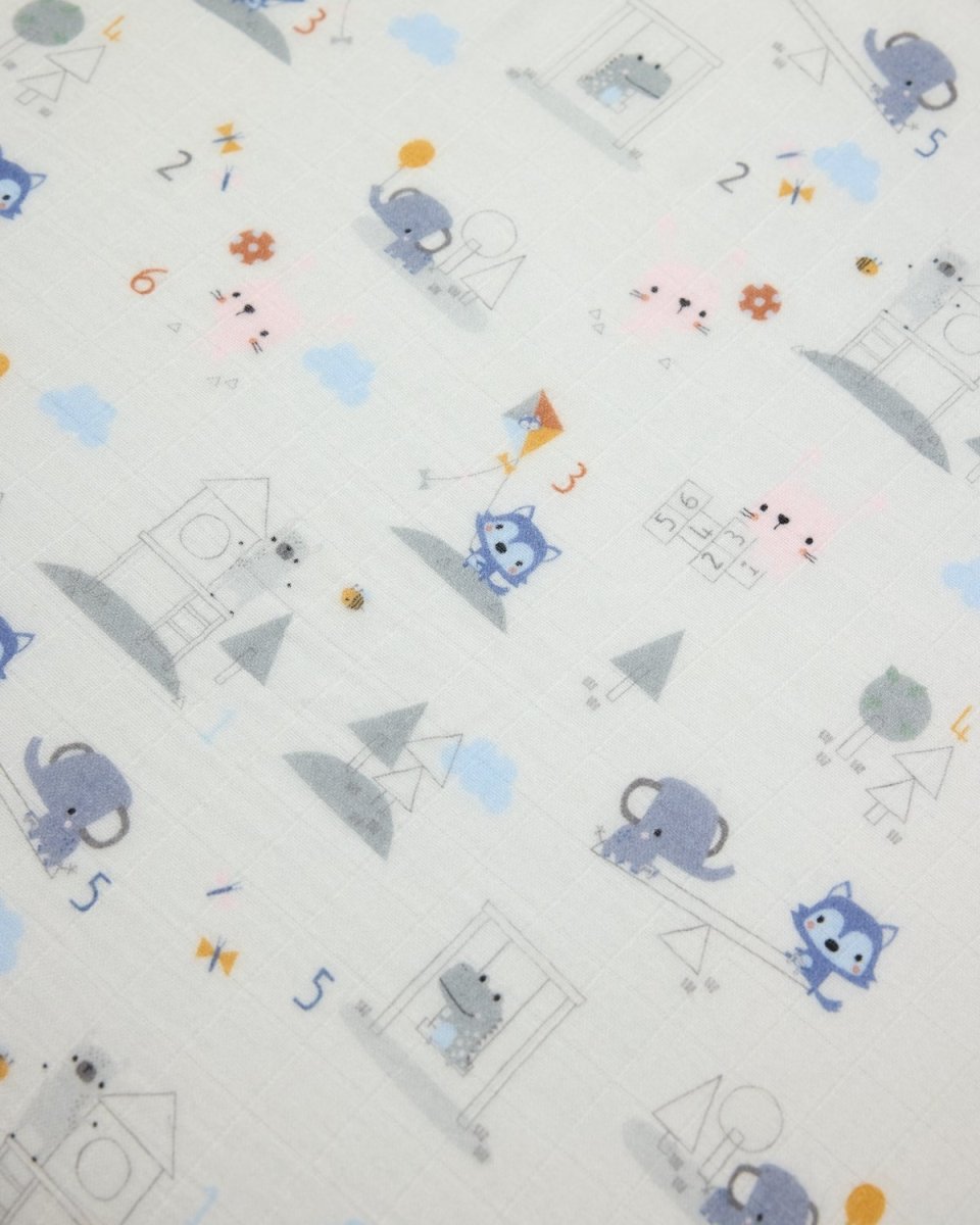 Loulou Lollipop Muslin Fitted Crib Sheet - Mini Matheletes - Nest and Sprout - Loulou Lollipop