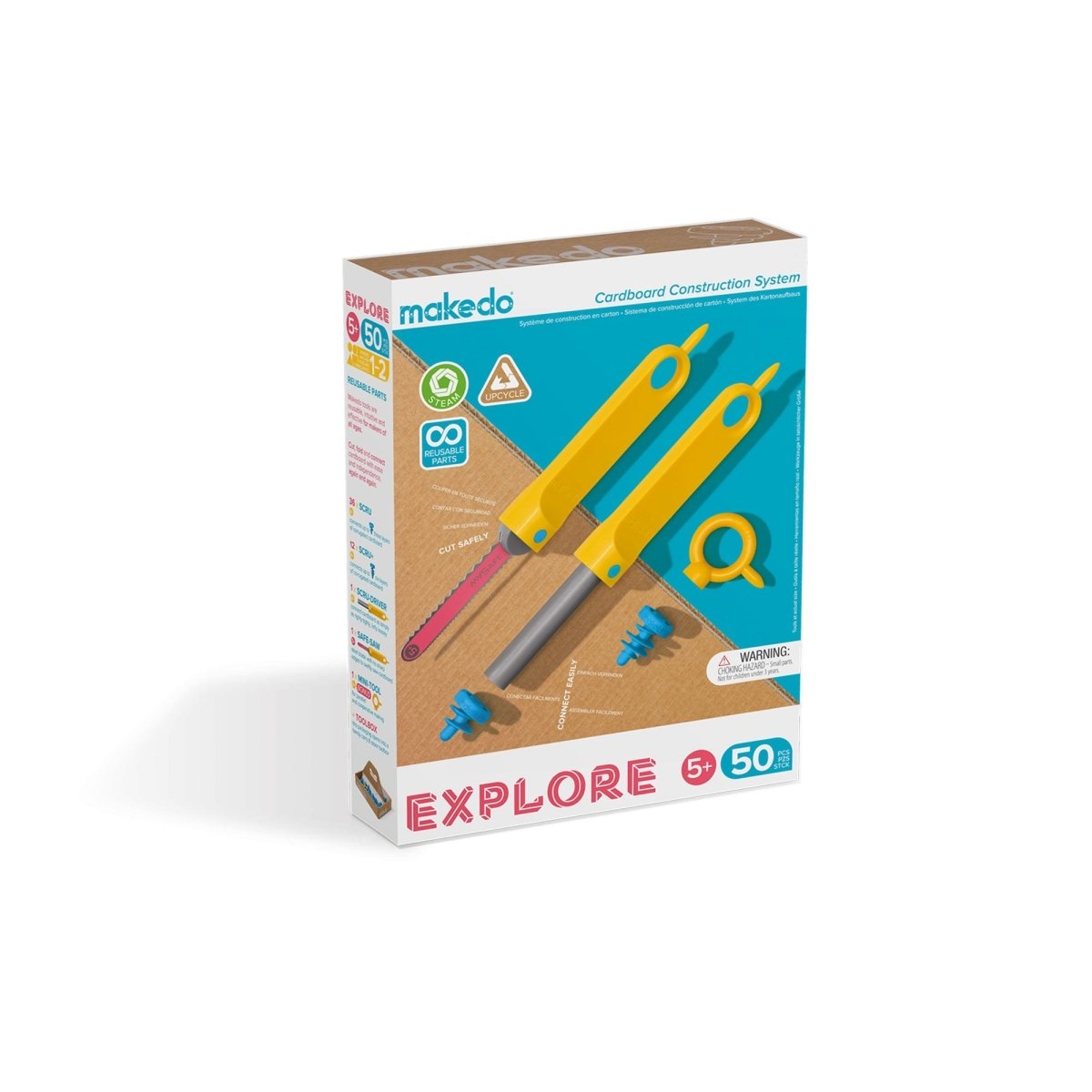 Makedo Explore Kit (For 1 - 2 Makers, 50 Piece Set) - Nest and Sprout - Makedo
