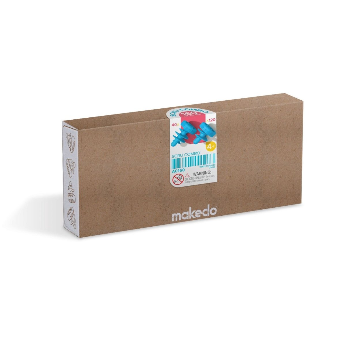 Makedo Scru Combo Kit | 160 Pieces - Nest and Sprout - Makedo
