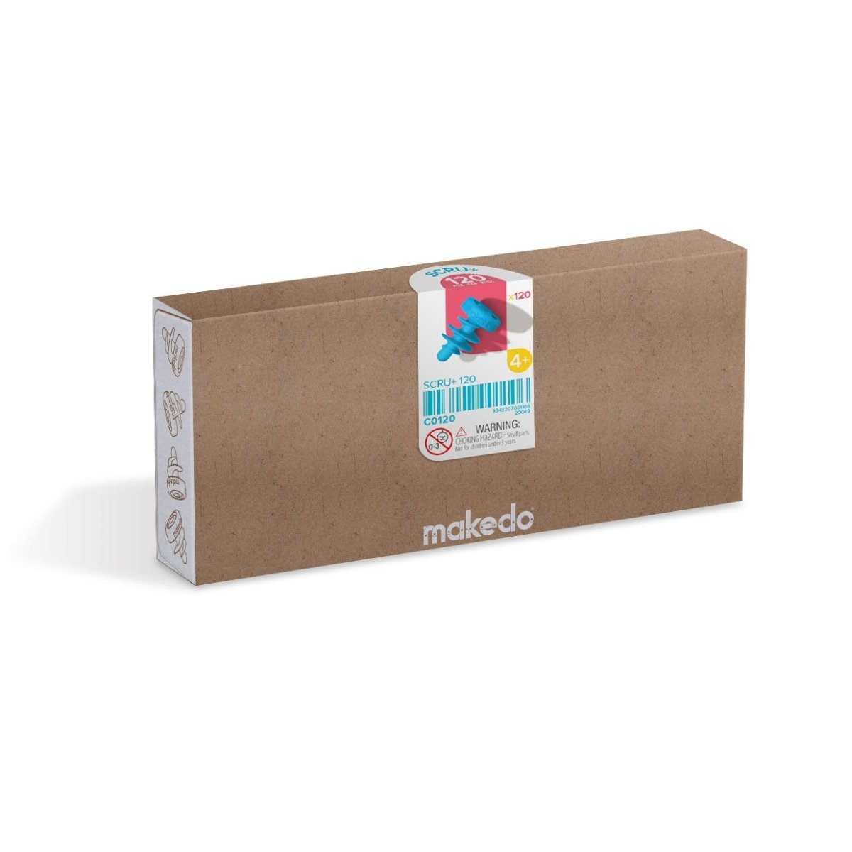 Makedo Scru+ Kit | 120 Pieces - Nest and Sprout - Makedo
