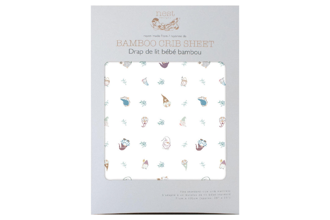 Bamboo Fitted Crib Sheets in Oh Gnome!