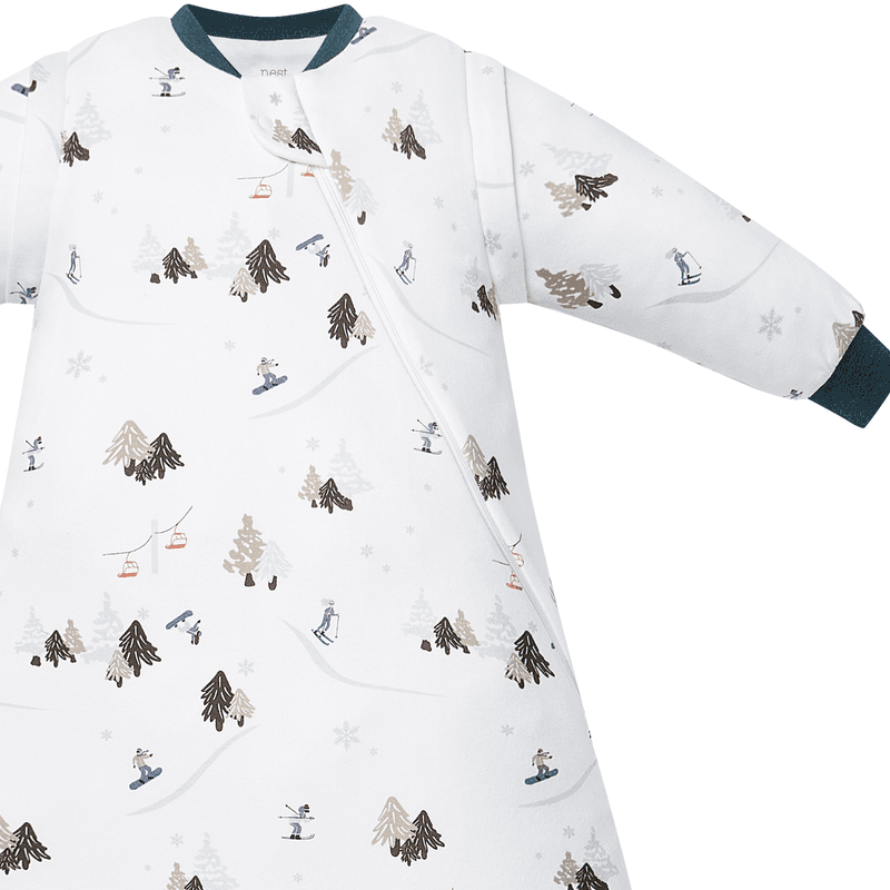 Nest Designs Organic Cotton Removable Sleeve 1 TOG Sleep Bag  | Chills N' Thrills