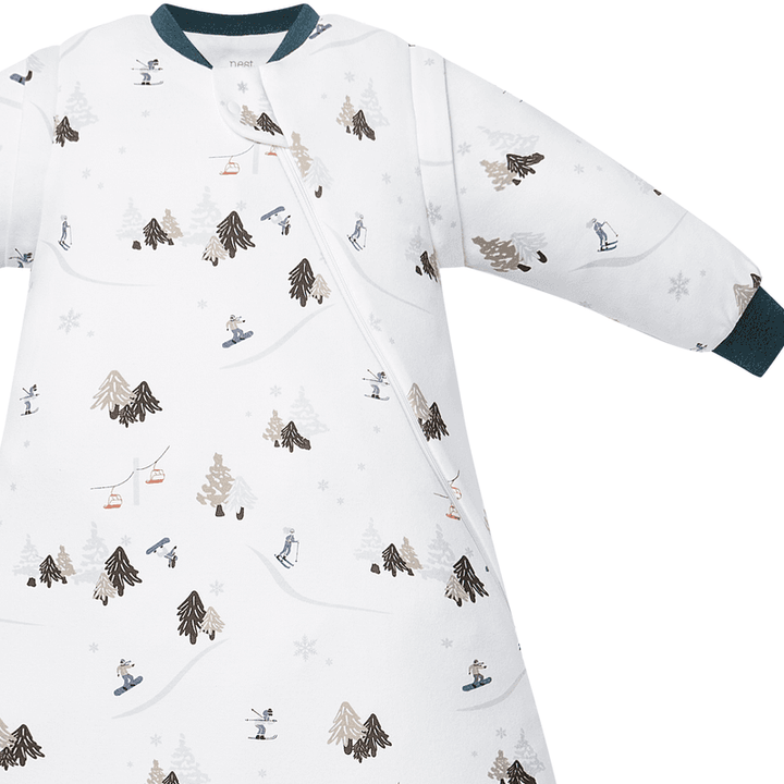 Nest Designs Organic Cotton Removable Sleeve 1 TOG Sleep Bag  | Chills N' Thrills