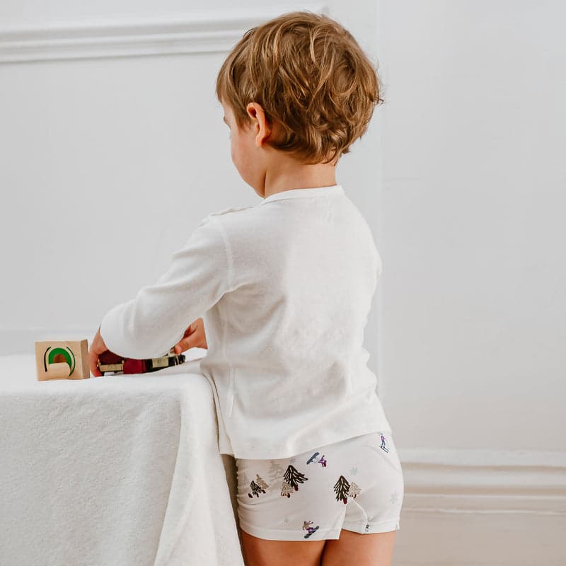 Boys Boxer Briefs Underwear (Bamboo, 2 Pack) Winter Fun