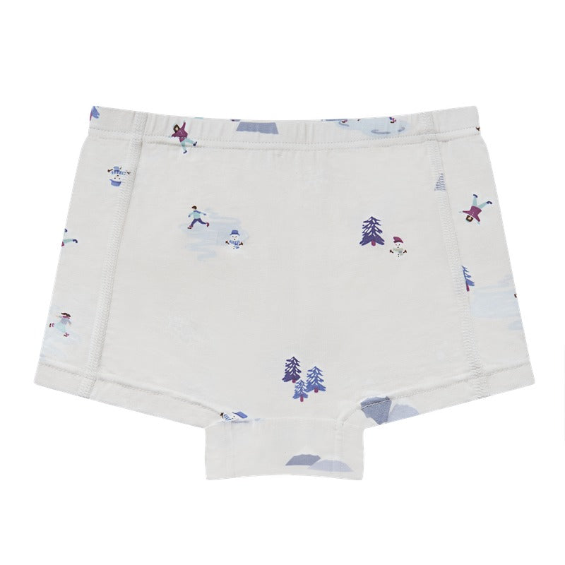 Girls Boy Short Underwear (Bamboo, 2 Pack) Snow Buddies