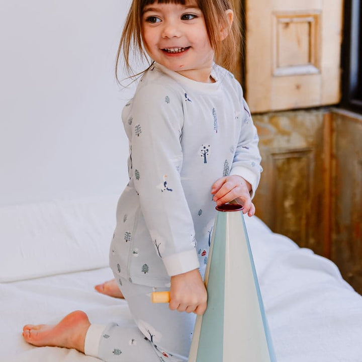 Nest Designs Organic Cotton Two-Piece PJ | Snowy Snuggles