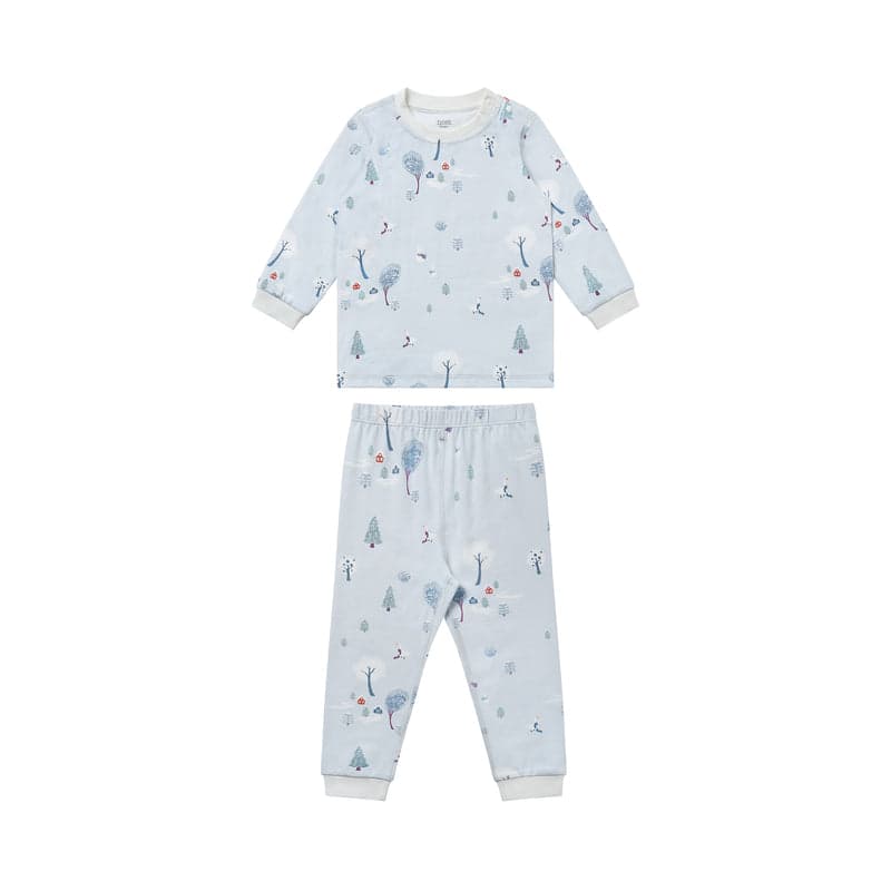 Nest Designs Organic Cotton Two-Piece PJ | Snowy Snuggles
