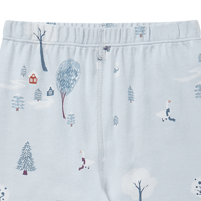 Nest Designs Organic Cotton Two-Piece PJ | Snowy Snuggles