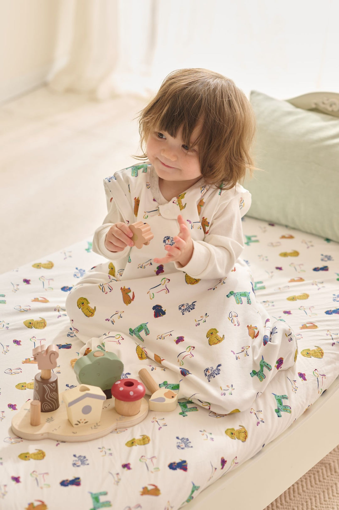 Nest Designs 1.0 TOG Removable Sleeve Sleep Bag – Bingo