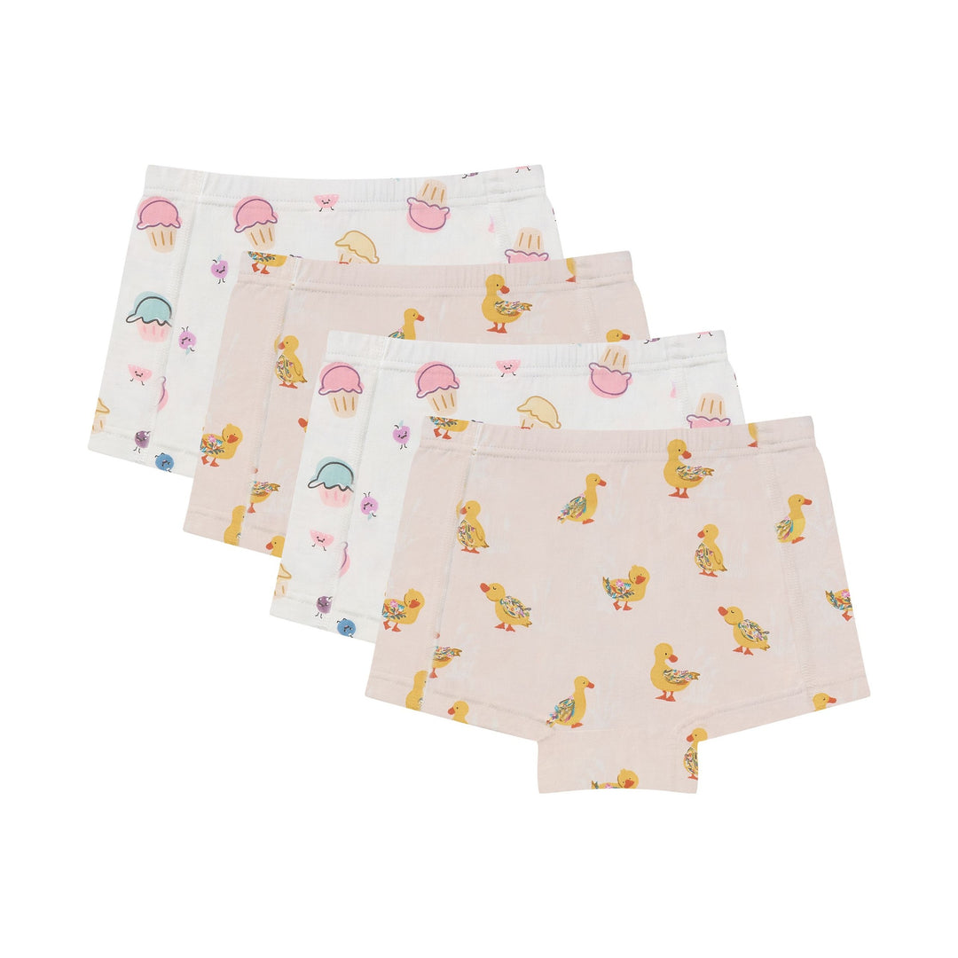 Nest Designs Girl Boy Short Underwear (4 Pack) – Muffin Man / Five Little Ducks