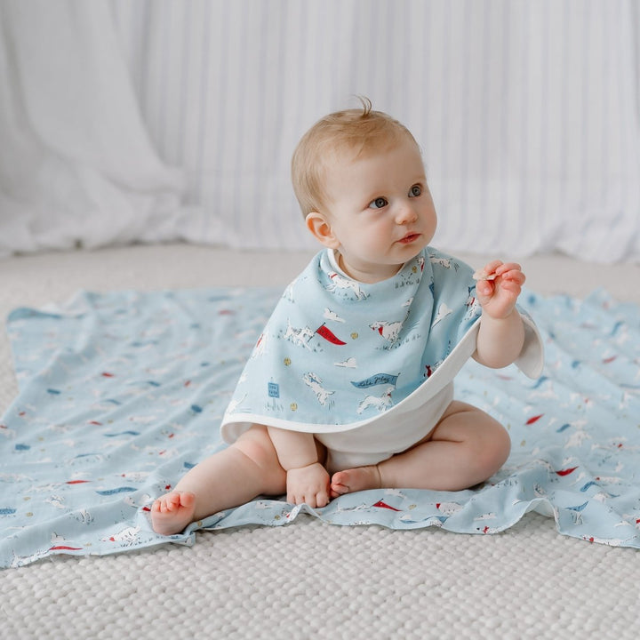 Nest Designs Burp 'n Bib 2 - Pack – Summer Days - Nest and Sprout - Nest Designs