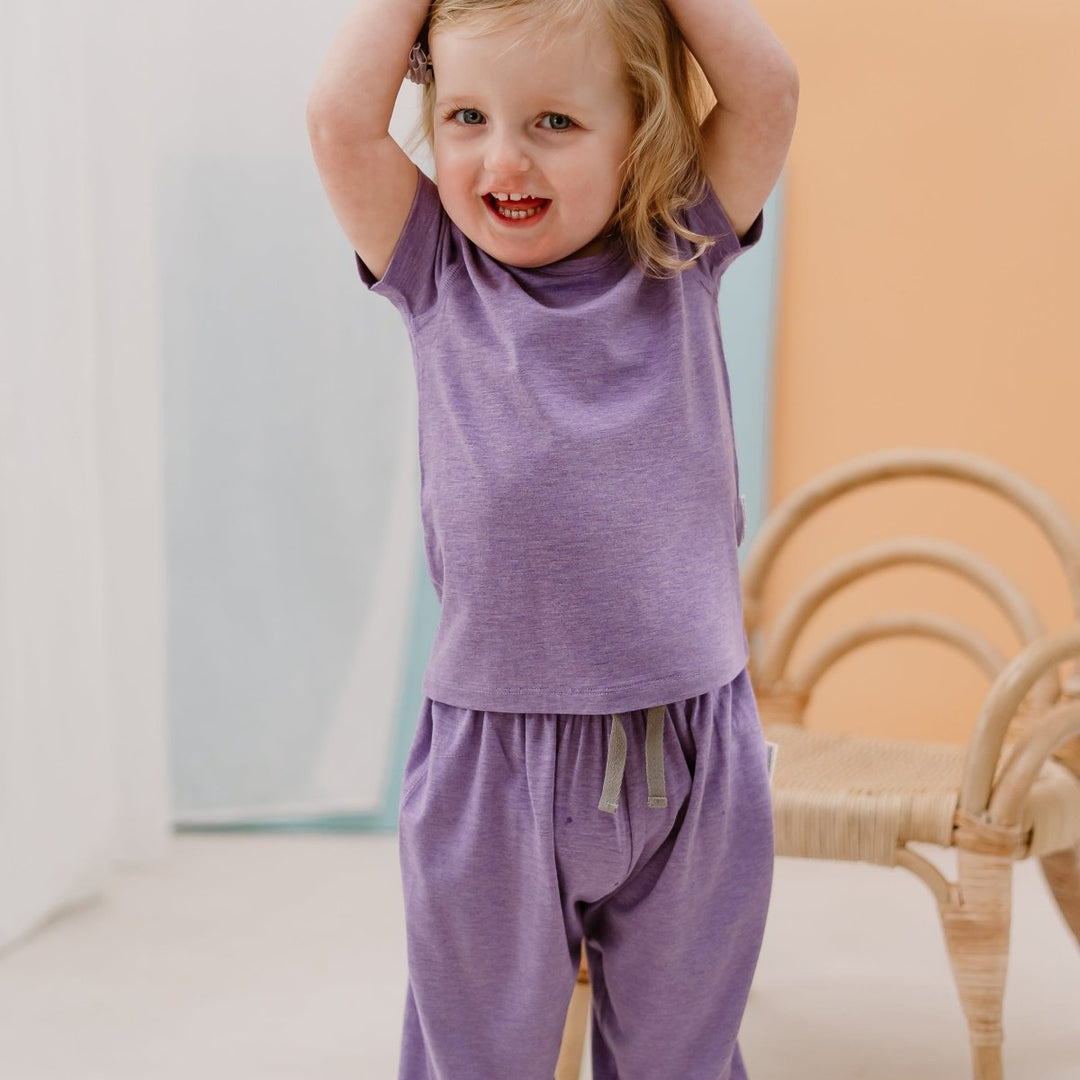 Nest Designs Short Sleeve T-Shirt – Violet Blooms - Nest and Sprout - Nest Designs