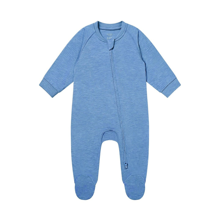 Nest Designs Long Sleeve Footed Sleeper – Azure Lake - Nest and Sprout - Nest Designs