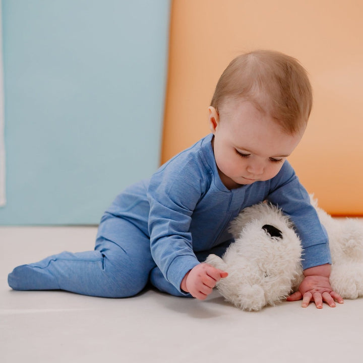 Nest Designs Long Sleeve Footed Sleeper – Azure Lake - Nest and Sprout - Nest Designs