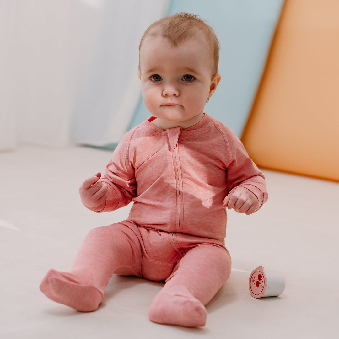 Nest Designs Long Sleeve Footed Sleeper – Pink Sunset - Nest and Sprout - Nest Designs