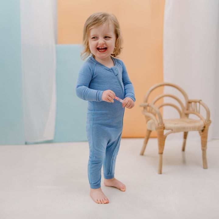 Nest Designs Long Sleeve Footless Sleeper – Azure Lake - Nest and Sprout - Nest Designs