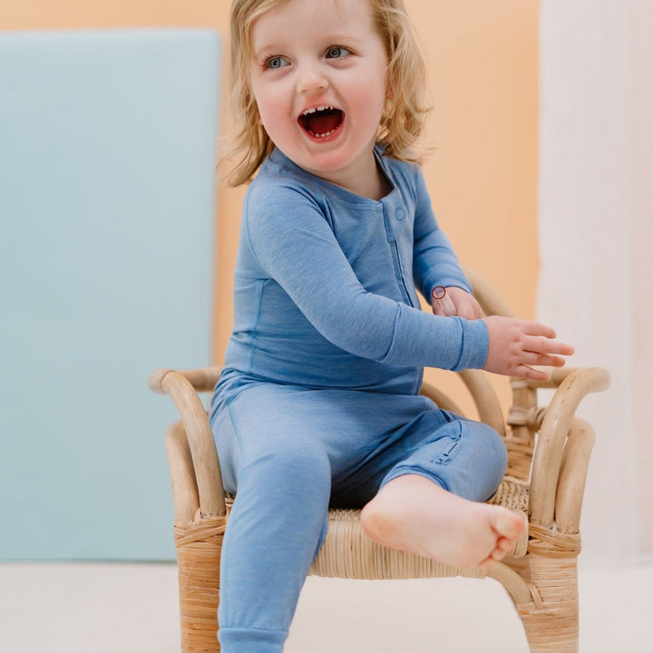 Nest Designs Long Sleeve Footless Sleeper – Azure Lake - Nest and Sprout - Nest Designs
