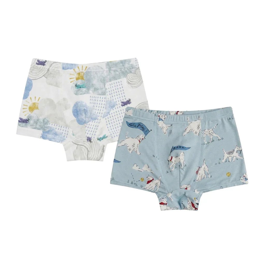 Nest Designs Boy Boxer Briefs 2 - Pack – Puppy Park/Fluffy Puffs - Nest and Sprout - Nest Designs