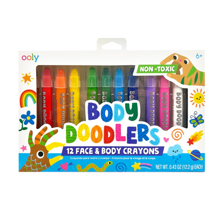 OOLY Body Doodlers: Face & Body Crayons (Set of 12) - Nest and Sprout-Ooly
