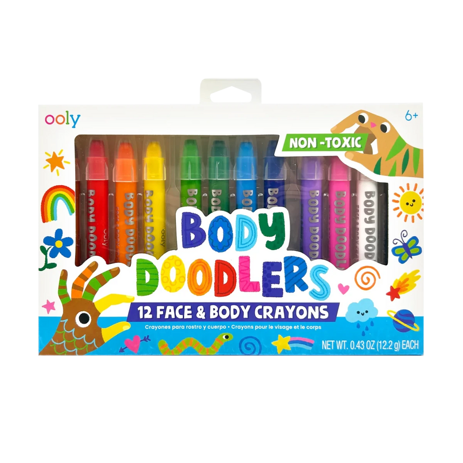 OOLY Body Doodlers: Face & Body Crayons (Set of 12) - Nest and Sprout-Ooly