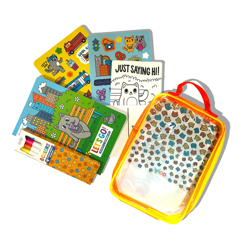 OOLY Let's Go!: Activity & Coloring Kit – Kitty In The City - Nest and Sprout-Ooly