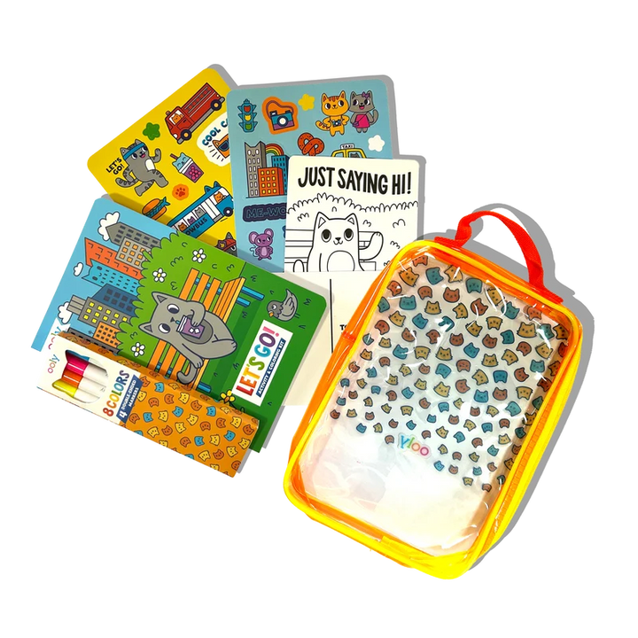OOLY Let's Go!: Activity & Coloring Kit – Kitty In The City - Nest and Sprout-Ooly