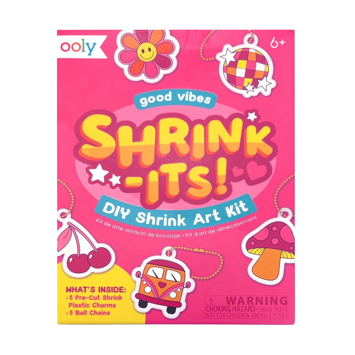 Shrink-Its! Mini DIY Shrink Art Kit - Good Vibes - 5 Charms - Nest and Sprout-Ooly