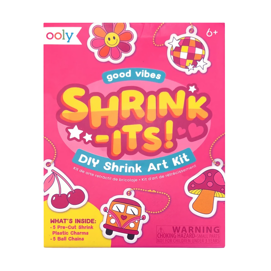Shrink-Its! Mini DIY Shrink Art Kit - Good Vibes - 5 Charms - Nest and Sprout-Ooly