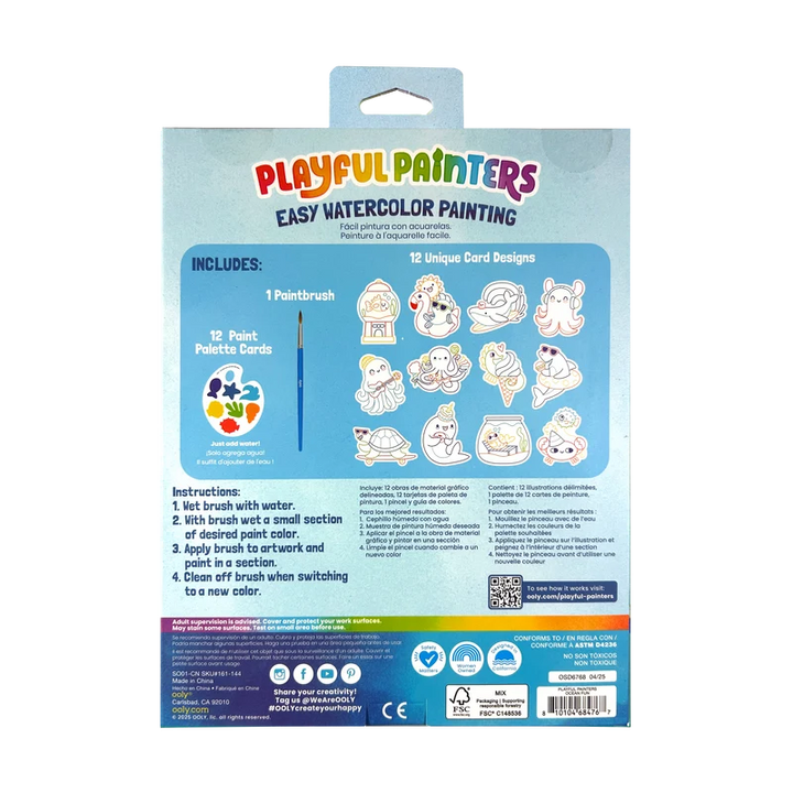 OOLY Playful Painters: Easy Watercolor Painting Kit – Ocean Pals - Nest and Sprout-Ooly