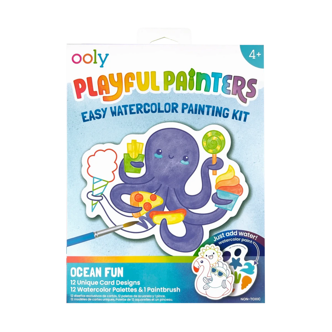 OOLY Playful Painters: Easy Watercolor Painting Kit – Ocean Pals - Nest and Sprout-Ooly