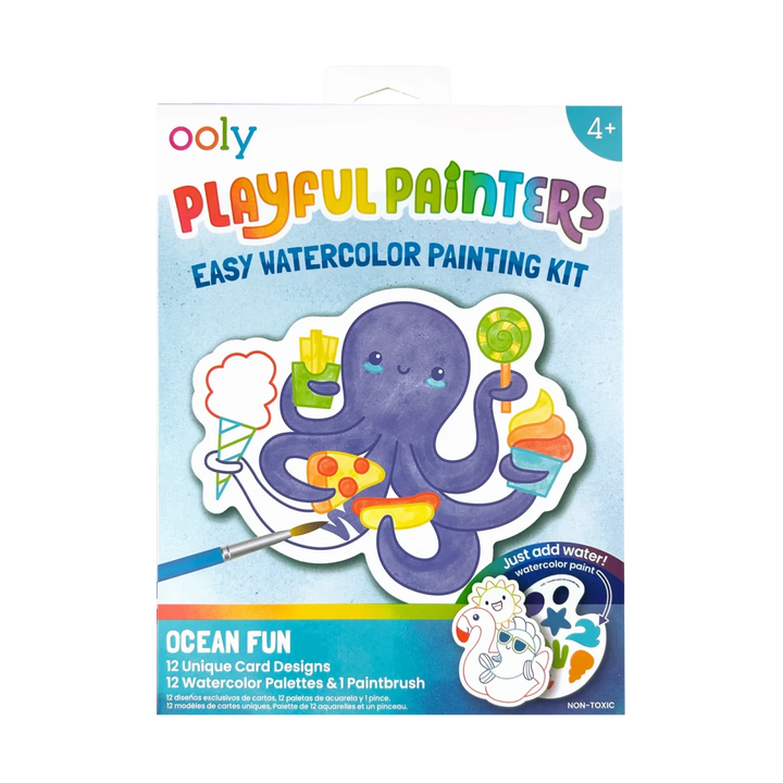 OOLY Playful Painters: Easy Watercolor Painting Kit – Ocean Pals - Nest and Sprout-Ooly