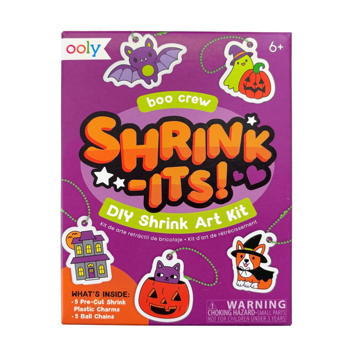 Shrink-Its! Mini DIY Shrink Art Kit - Boo Crew - 5 Charms - Nest and Sprout-Ooly
