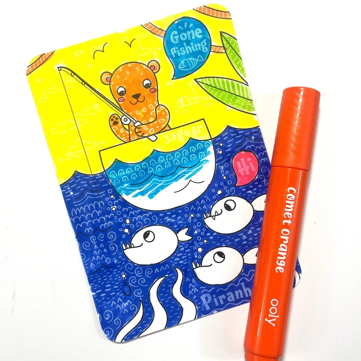 Undercover Art Hidden Pattern Coloring Activity Art Cards - Rainforest Fun - Nest and Sprout - Ooly