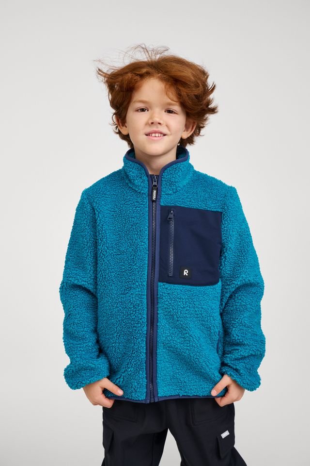 Reima Fleece sweater - Turina - Aquatic Blue - Nest and Sprout - Reima