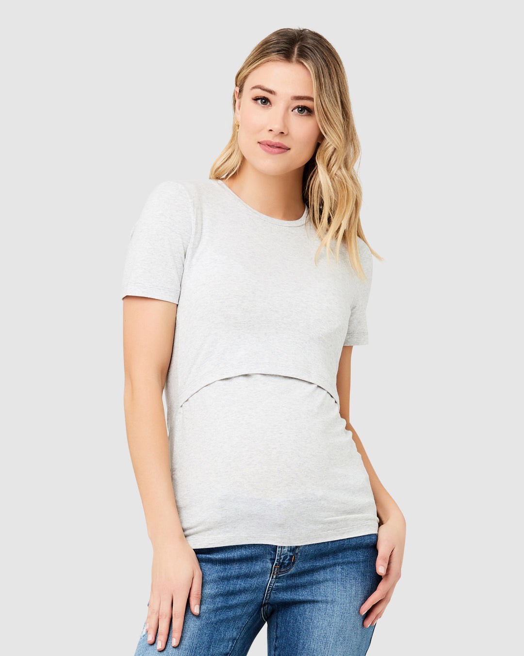 Organic Nursing Tee  Silver Marle – Nest and Sprout