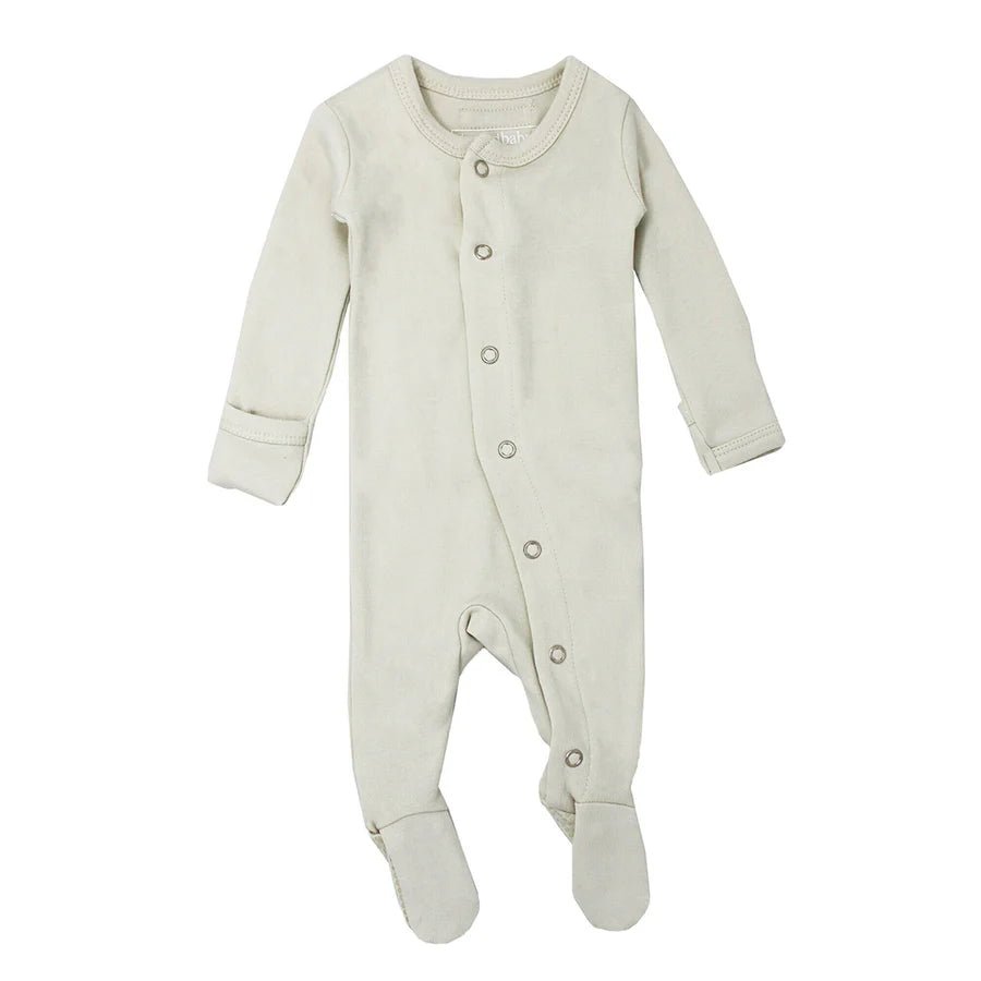 Organic Snap Footie | Stone - Nest and Sprout - L'ovedbaby