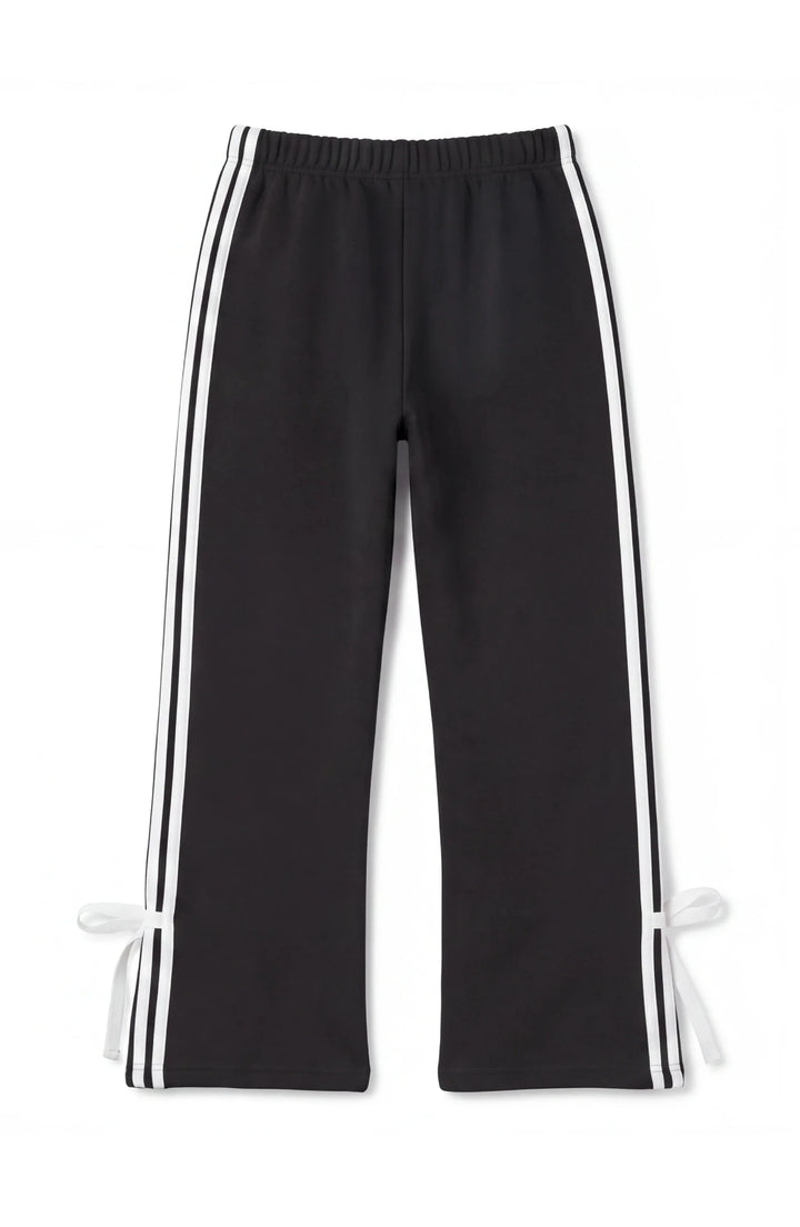 Preppy Goose Paige - Relaxed Sweatpant with Bowtie - Black