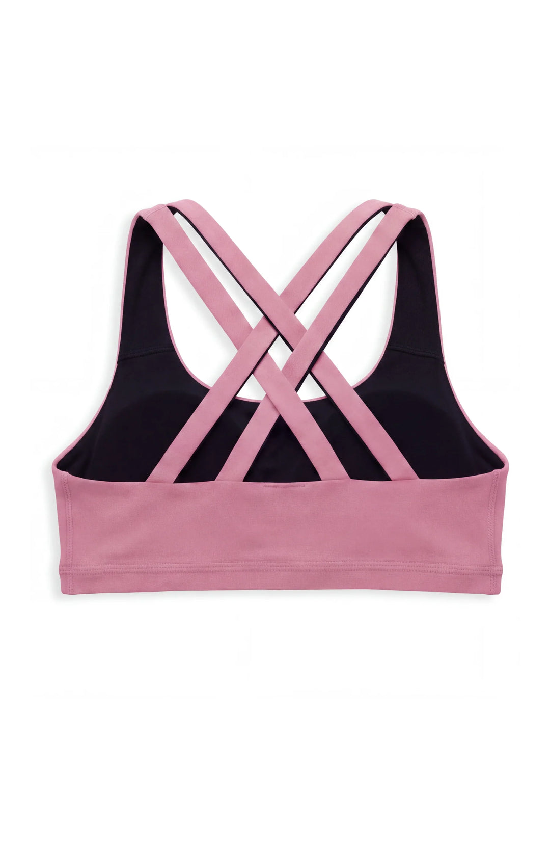 Peppy Goose Petal - Double Strap Reversible Sports Bra - Rose/Black