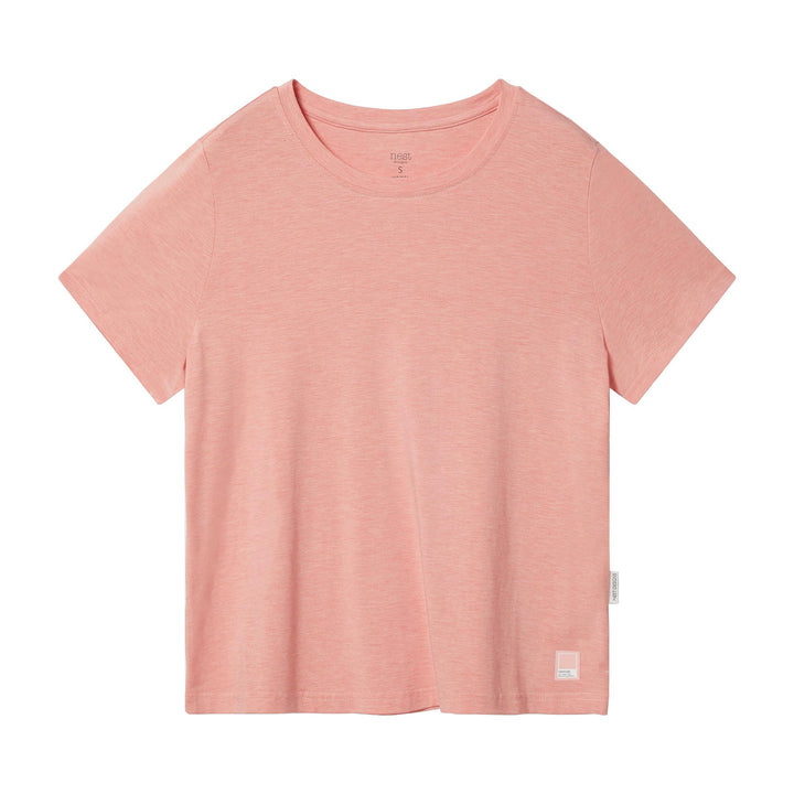 Women's Bamboo Jersey Short Sleeve T-Shirt in Coral Almond