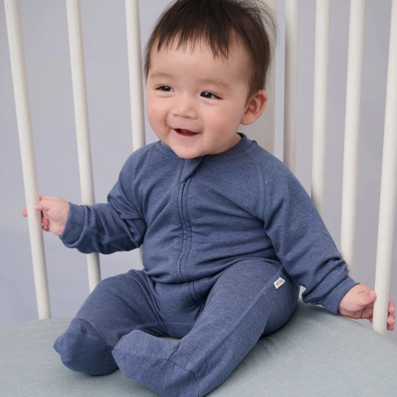 Nest Designs Bamboo Footed Sleeper | Vintage Indigo - Nest and Sprout - Nest Designs