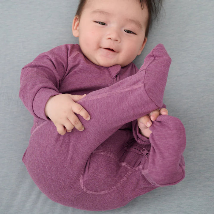 Nest Designs Bamboo Footed Sleeper | Purple Gumdrop