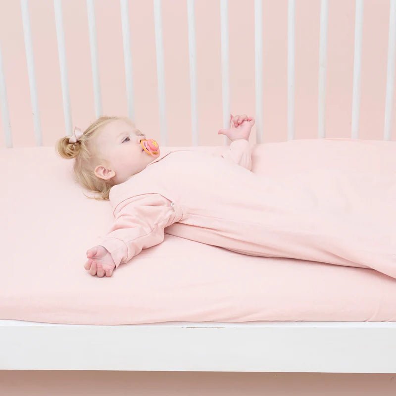 Crib Sheet (Bamboo Jersey) - Rose Smoke - Nest and Sprout - Nest Designs