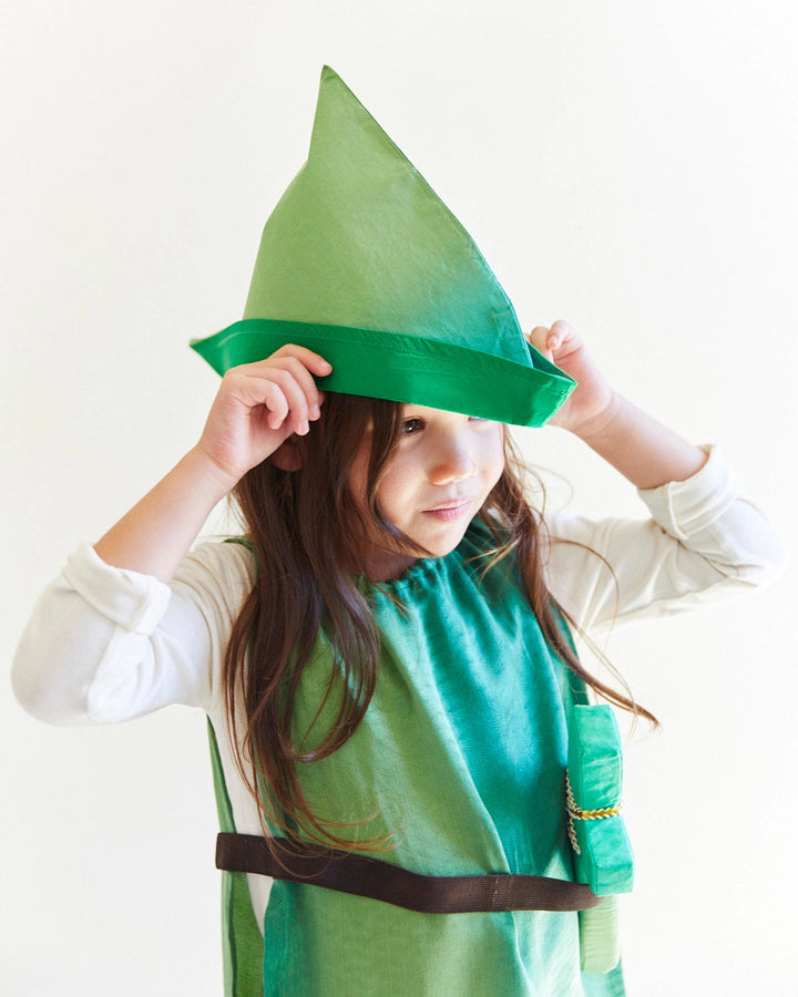 Peter Pan Hat - 100% Silk Cap For Dress-Up, Pretend Play