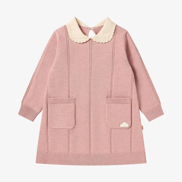 Petite Revery Cable Knit Dress – Old Rose - Nest and Sprout-Petite Revery