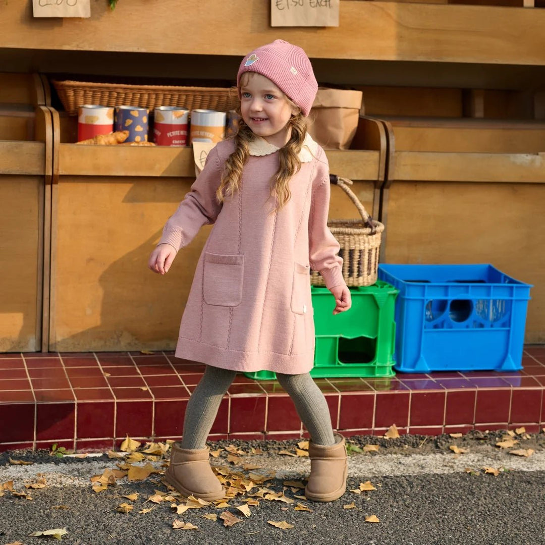 Petite Revery Cable Knit Dress – Old Rose - Nest and Sprout-Petite Revery