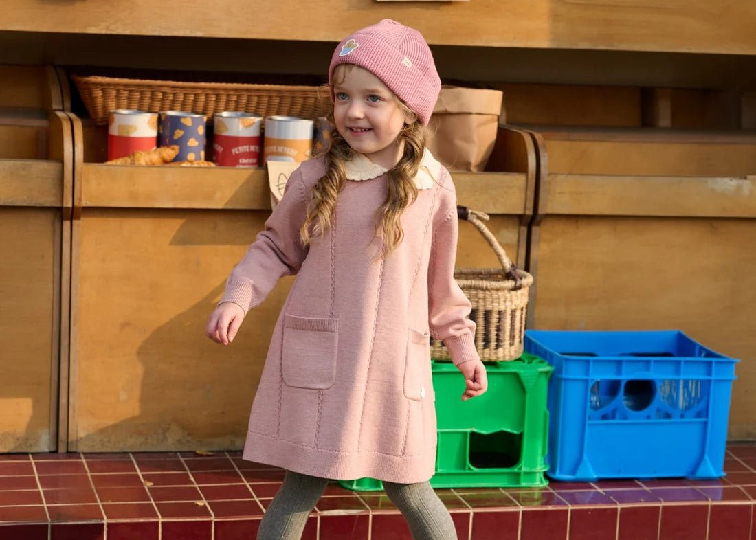 Petite Revery Cable Knit Dress – Old Rose - Nest and Sprout-Petite Revery