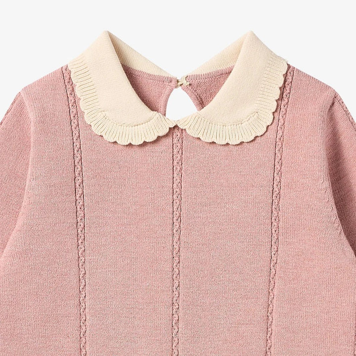Petite Revery Cable Knit Dress – Old Rose - Nest and Sprout-Petite Revery