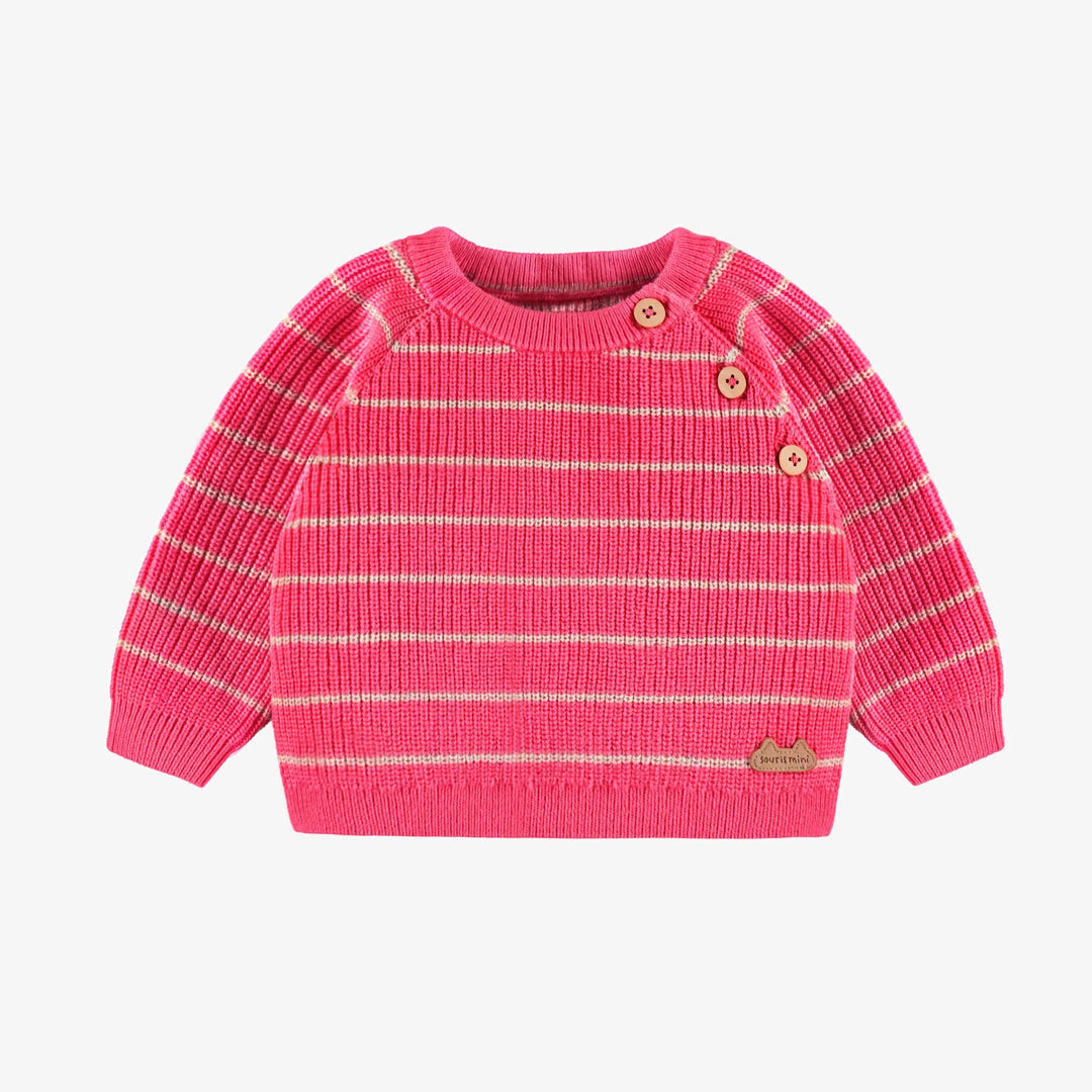 Pink Knit Baby Sweater