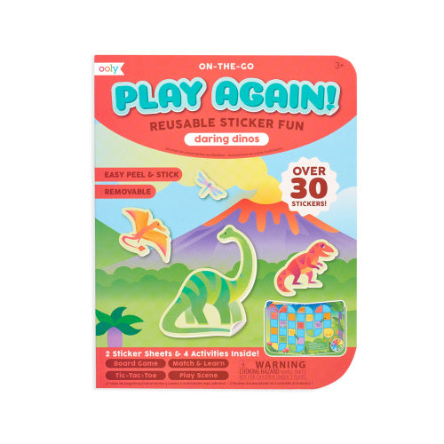 Play Again!: Reusable Sticker Fun | Daring Dinos