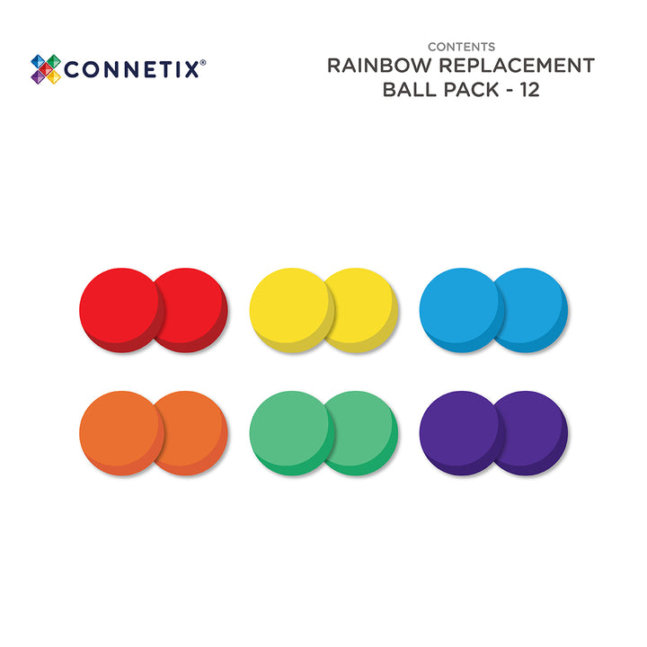 Connetix Rainbow Ball Pack, 12 Pieces | Available mid December